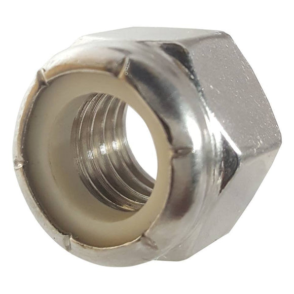1-8 Nylon Lock Nuts Stainless Steel 18-8 Qty 5 Nuts Fastenere 
