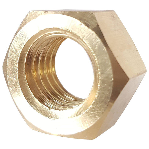 1-8 Finished Hex Nuts Solid Brass Grade 360 Plain Finish Quantity 5 Nuts Fastenere 