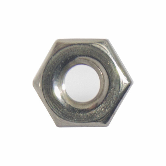 1-72 Machine Screw Hex Nuts, Stainless Steel 18-8, Bright Finish, Quantity 100 Nuts Fastenere 